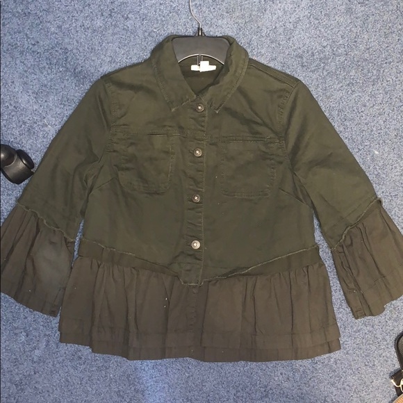 Style & Co Ruffled Denim Jacket - Picture 6 of 7